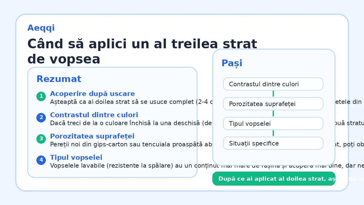 Când să aplici un al treilea strat de vopsea