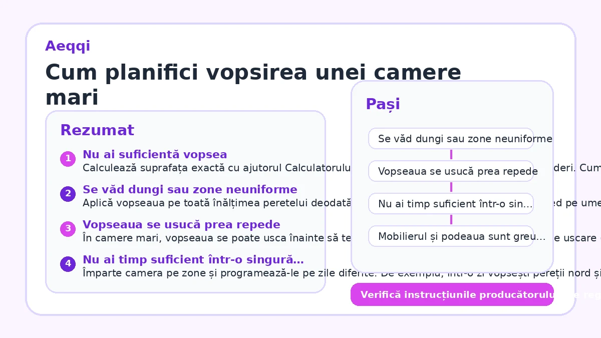 Cum planifici vopsirea unei camere mari
