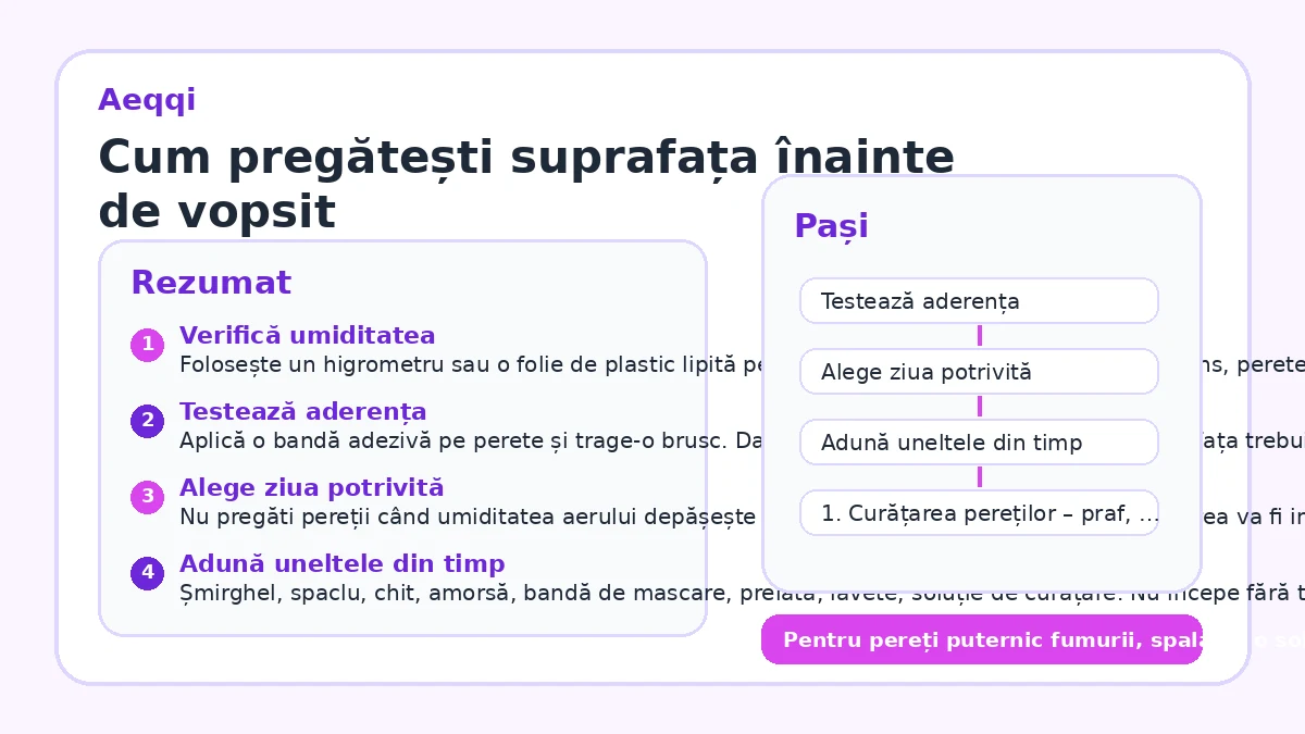 Cum pregătești suprafața înainte de vopsit