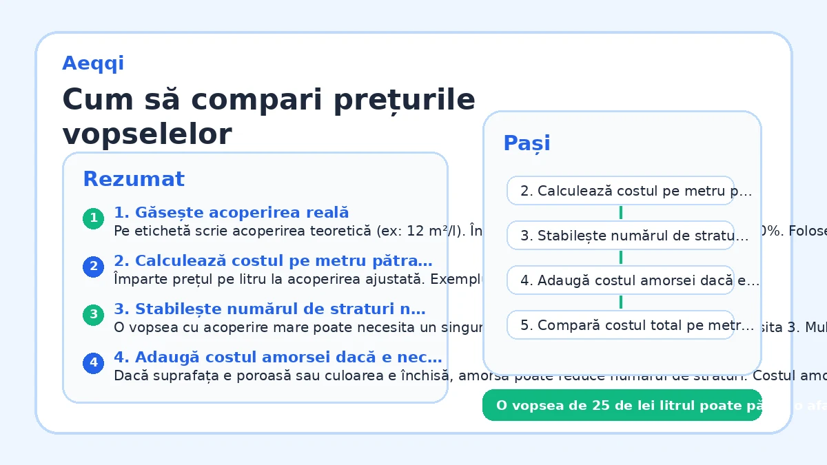 Cum să compari prețurile vopselelor