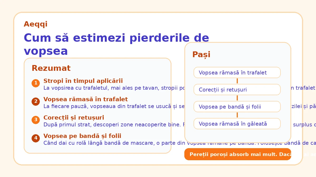 Cum să estimezi pierderile de vopsea
