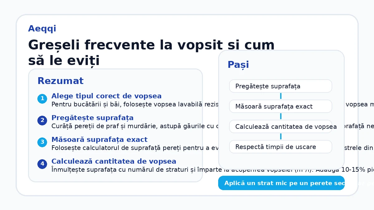 Greșeli frecvente la vopsit și cum să le eviți